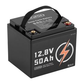 VEVOR 12V 50Ah LiFePO4 Battery, Up to 15000 Cycles, Deep Cycle Lithium Iron Phosphate Battery with Built-in BMS, Low Temperature Protection