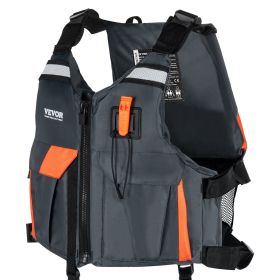VEVOR Life Vest for Watersports (PFD), Life Jacket with Waterproof Nylon & 110N Buoyancy, Life Vest/Jacket for Any Water Activity-Fishing, Kayaki